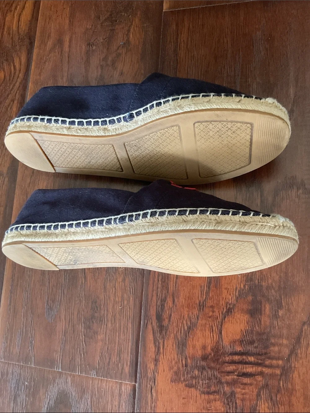 Tory Burch Navy Espadrille Slip-On with Red Logo